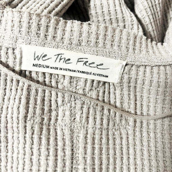 Free People We The Free Castillo Henley Medium Long Sleeve Women Patch Work EUC - Picture 8 of 12